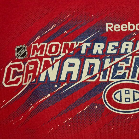GENTLY USED, VINTAGE REEBOK, MONTREAL CANADIENS HOODIE, LARGE!!! - Picture 2 of 4